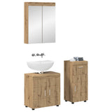 Bathroom Furniture Set TULUM 3 pcs Artisan Oak 60 x 34 x 63 cm 3398033