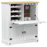 Wine cabinet White 97 x 45 x 114 cm Solid Pine Wood 42024956