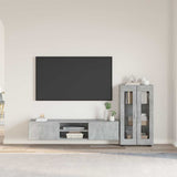 TV Cabinet Set FLORIN 3 pcs Concrete Grey Engineered Wood 3397937