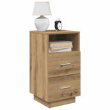 Bedside Cabinet with 2 Drawers Artisan Oak 36x36x68 cm 858594