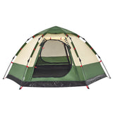 Camping Tent Cabin 4-Person Green Quick Release 4005335