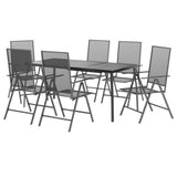 Garden Dining Set Anthracite Steel 7-piece set 3187981