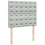 Box Spring Bed with Mattress Light Grey 120x190 cm Small Double Velvet 3290870