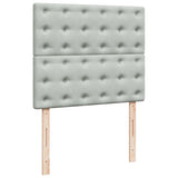 Box Spring Bed with Mattress Light Grey 120x190 cm Small Double Velvet 3290870