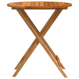 Garden Table Natural Wood Solid eucalyptus wood Small Foldable 312455