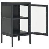 Sideboard Anthracite 38x35x70 cm Steel and Glass 336063