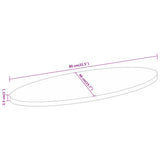 Table Top 80x40x2.5 cm Oval Solid Wood Acacia 370798