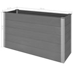 ZNTS Garden Raised Bed WPC 150x50x91 cm Grey 43608