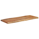 Table Top 100x40x2.5 cm Rectangular Solid Wood Acacia Live Edge 370612