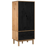 Wardrobe OTTA Black 76.5 x 53 x 172 cm Solid Pine Wood 42041752