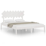 Bed Frame without Mattress White 160x200 cm Solid Wood 3104879