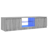 TV Cabinet with LED Lights Grey Sonoma 140x40x36 cm 822682