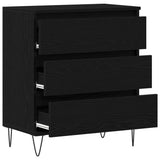 Sideboard with Drawer Black Oak 60 x 35 x 70 cm Engineered Wood 863497