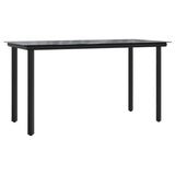 5 Piece Garden Dining Set with Cushions Grey Poly Rattan 3213485