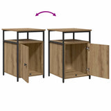 Bedside Cabinet with Drawer 2 pcs Artisan oak Engineered Wood 879504