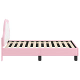 Toddler Bed Frame with Headboard Pink 70 x 140 cm PU 42011169