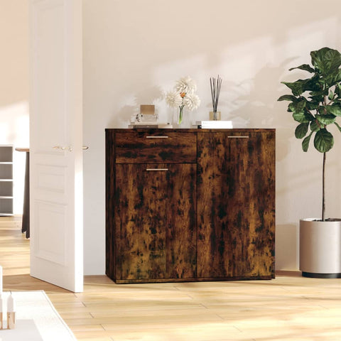 ZNTS Sideboard Smoked Oak 80x36x75 cm Engineered Wood 815489