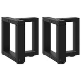 Coffee Table Legs T-Shaped 2 pcs Black 30x25x cm Steel 4013000