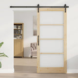 Sliding Door ORKDAL Natural and Black 93 x 202 cm 3331839