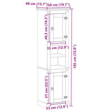 Bathroom Cabinet Corona 50x40x185 cm Solid Wood Pine 4002792