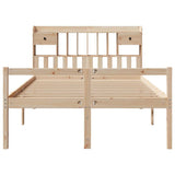 Bookcase Bed without Mattress 140x190 cm Solid Wood Pine 3322047