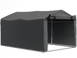 2.2 x 1.6 m Garden Storage Tent, Waterproof Anti-UV Bike Tent with Roll-up Zipper Door, Galvanised T3398P328028