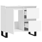 Bathroom Cabinet White 65x33x60 cm Engineered Wood 831612