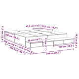 Storage Bed Frame White 236.5 x 200 x 31.5 cm Engineered wood 3335621