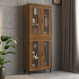 Hanging Wall Cabinet Brown Oak 69.5x34x90 cm 817392