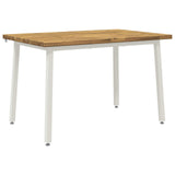 120 x 70 x 75 cm Solid Acacia Wood White Rectangular 937599