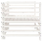Garden Chairs 2 pcs White Solid Wood Pine 825626