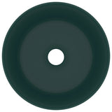 Luxury Wash Basin Round Matt Dark Green 40x15 cm Ceramic 147014