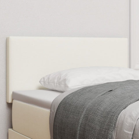 ZNTS LED Headboard Simple Cream Design 100 cm Corduroy Fabric 3338023