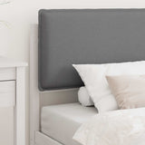 Bed Frame with Upholstered Headboard Light Grey 90 x 200 cm 877588