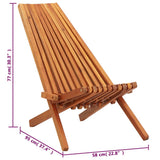 Outdoor Chair Brown Solid Acacia wood Standard Foldable 45974