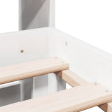 Bookcase Bed without Mattress White 180x200 cm Super King Solid Wood Pine 3322803