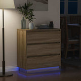 Bedside Cabinet Sonoma Oak 71 x 34.5 x 75 cm Engineered wood 869636