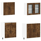 4 Piece Kitchen Cabinet Set Lucca Smoked Oak Engineered Wood 3314866