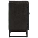 Bedside Cabinet Black 40x30x50 cm Solid Wood Mango and Iron 372004