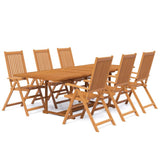 Garden Dining Set Natural Wood Solid acacia wood Large Extendable 3079641