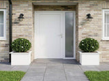 Garden Planter with LED 2 pcs White 30 x 40 x 30 cm Steel 8008073