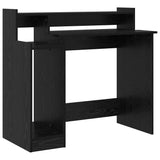 Desk with Shelf Black Oak 97 x 45 x 90 cm Engineered Wood 875242