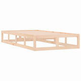 Bed Frame Natural Pine Solid pine wood Small Single Durable 820821