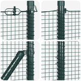 Welded Wire Fence with Concrete Base 10 x 1.4 m 3352410
