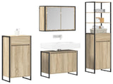 Bathroom Furniture Set with Drawer Sonoma Oak Engineered Wood 3403053