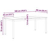 Dining Table Natural 180 x 90 x 75 cm Solid Pine Wood 892793