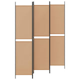 5-Panel Room Divider Beige 250 x 220 cm Fabric 42039225