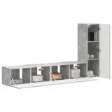 TV Cabinet Set Wall-mounted 3 pcs Concrete Grey Engineered Wood 3408991