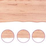 Wall Shelf Light Brown 120x40x cm Treated Solid Wood Oak 363694