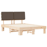 Bed Frame with Upholstered Headboard Taupe 160 x 200 cm 877337